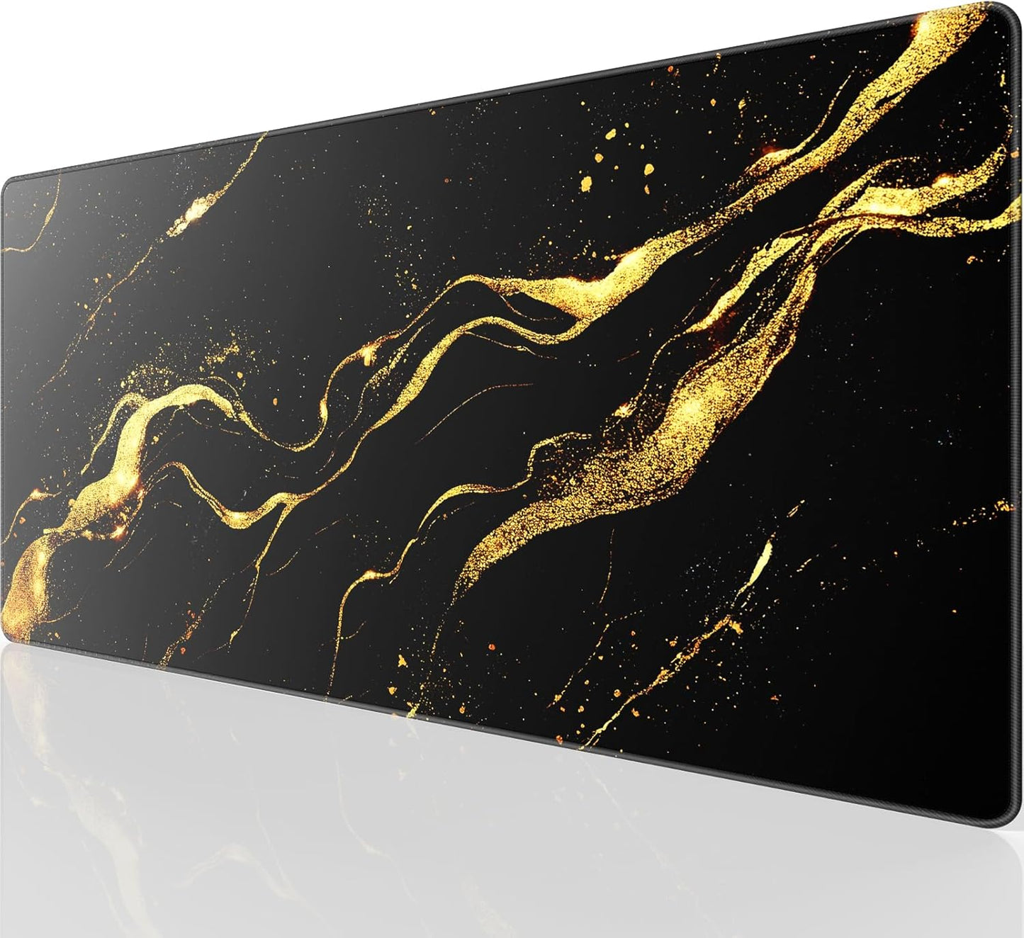 KTRIO Large Gaming Mouse Pad Desk Mat, Superior Micro-Weave Cloth for Precise Mouse Control, Non-Slip Rubber Base, Stitched Edges, Water-Resistant, for Gamer, Office & Home, 31.5" x 11.8" inches