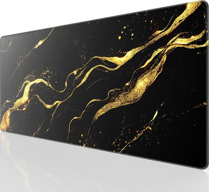 KTRIO Large Gaming Mouse Pad Desk Mat, Superior Micro-Weave Cloth for Precise Mouse Control, Non-Slip Rubber Base, Stitched Edges, Water-Resistant, for Gamer, Office & Home, 31.5" x 11.8" inches