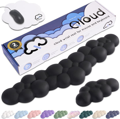 Purple Cloud Keyboard Wrist Rest – Create-ables Qloud Purple Wrist Rest for Computer Keyboard and Mouse, Ergonomic Memory Foam Wrist Pad with Non-Slip Base, Includes Cloud Mouse Pad
