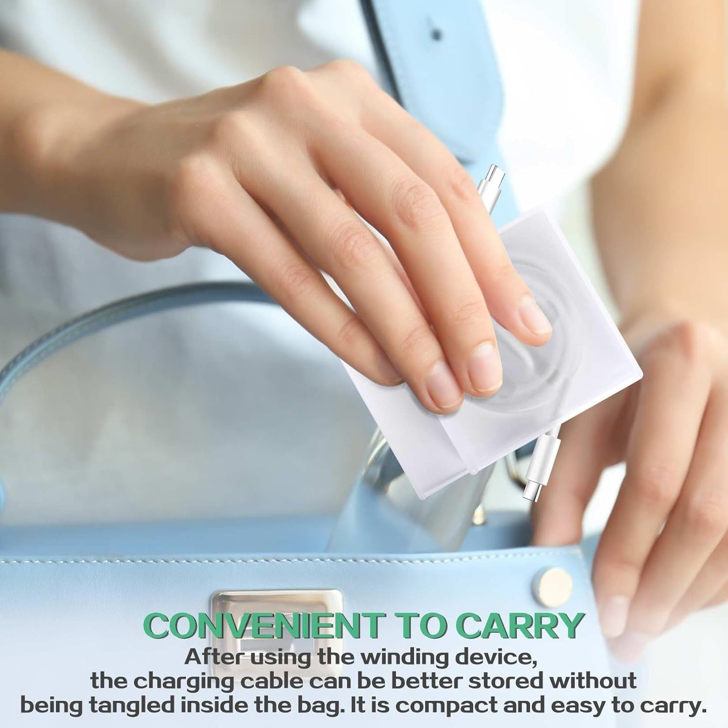 Cable Winder, Lines Charging Cord Organizer, retrievable Cable Management for Longer Original Charging Cables, Cord Retrievers That can be Used as Phone Holders