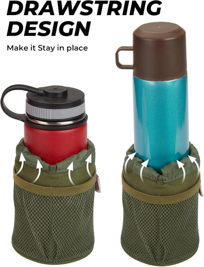 KEMIMOTO Motorcycle Cup Holder, Oxford Fabric Motorcycle Drink Holder with 0.6"-1.5" Alligator Clamp, Universal Water Bottle Cup Accessories for Bike, ATV/UTV, Scooter, Boat, Walker