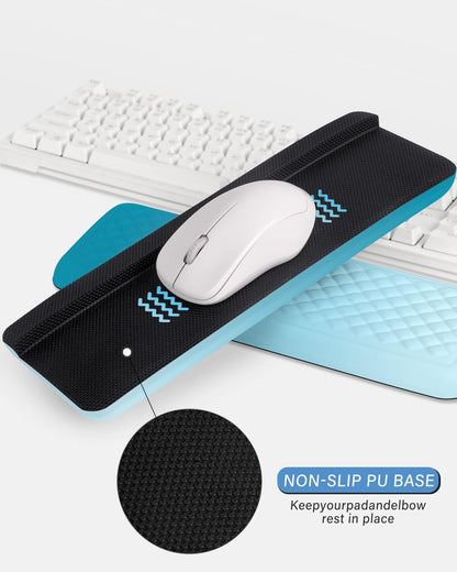 ITNRSIIET 2-Piece L Shaped Split-Design Desk Elbow Pad, Dual-Zone Support, Tri-Zone Relief for Elbow/Forearm/Wrist, Adaptive to All Desk Geometry, Non-Slip Laser-Engraved Base, Timeless Black