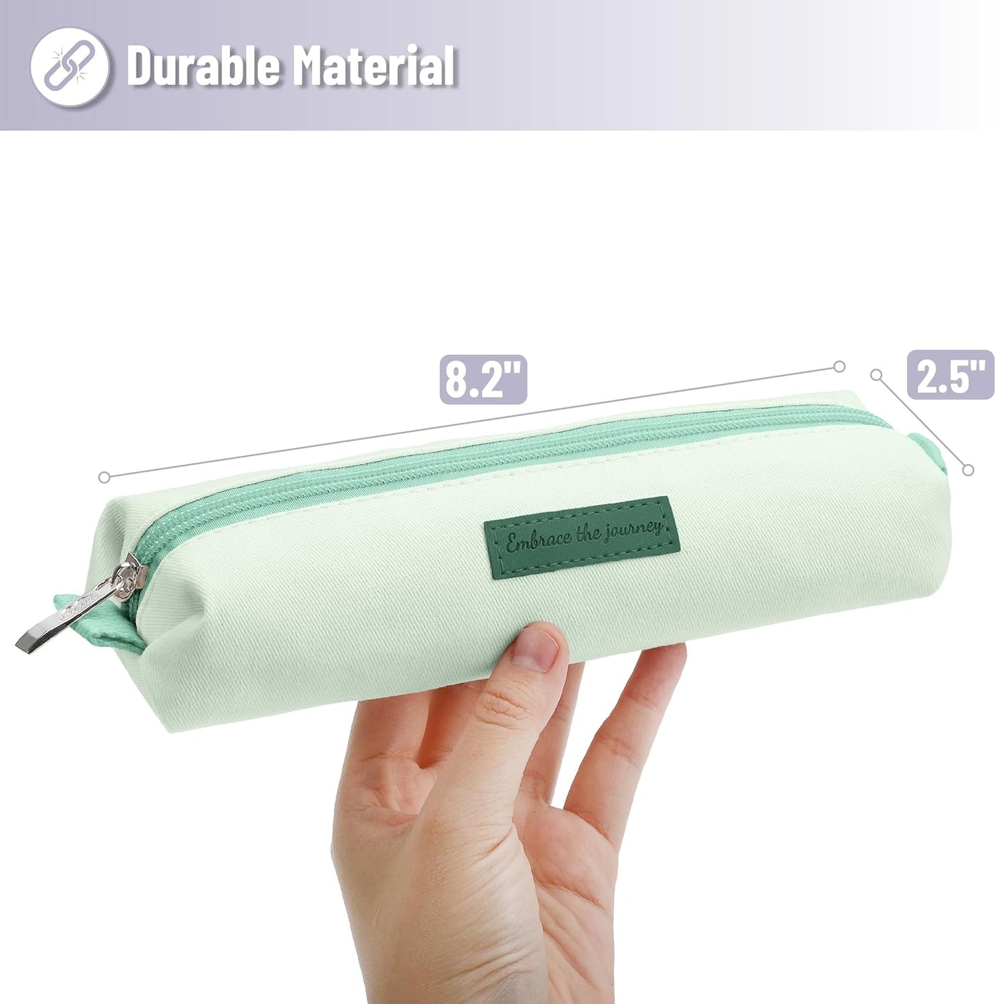 Mr. Pen- Cute Pencil Case Pouch, Multipurpose Canvas Bible Pencil Pouch, Smooth Zipper, Premium Material, Neat Stitches, Ideal for Stationery, Cosmetics, Electronics, School, Office, Travel