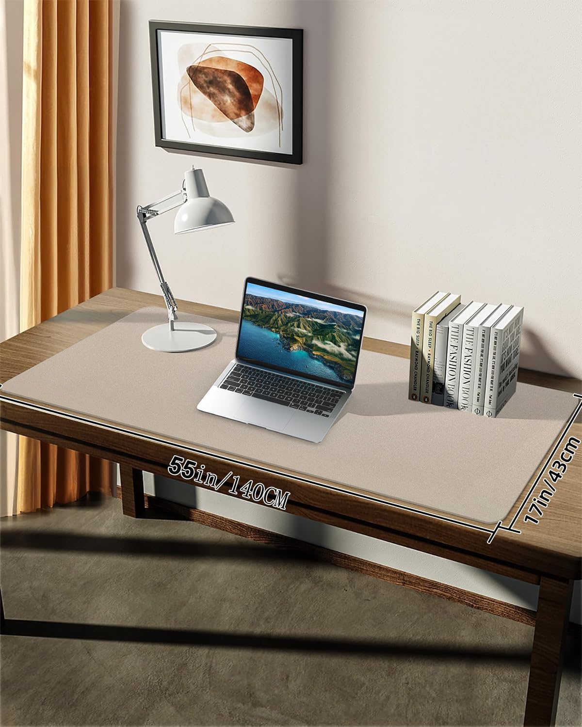 Leather Desk Pad Protector, Office Desk Mat, Large Mouse Pad, Non-Slip PU Leather Desk Blotter, Laptop Desk Pad Desk Accessories for Office and Home (Black, 40" x 17")