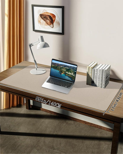 Leather Desk Pad Protector, Office Desk Mat, Large Mouse Pad, Non-Slip PU Leather Desk Blotter, Laptop Desk Pad Desk Accessories for Office and Home (Black, 40" x 17")