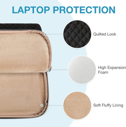 BAGSMART 15.6 Inch Laptop Case Sleeve Compatible with MacBook Pro 16 Inch,15.6 Inch HP,Dell,Acer Aspire,Asus Notebook, Lightweight Laptop Bag for Women with Shoulder Strap,Pocket,Handle, Pink