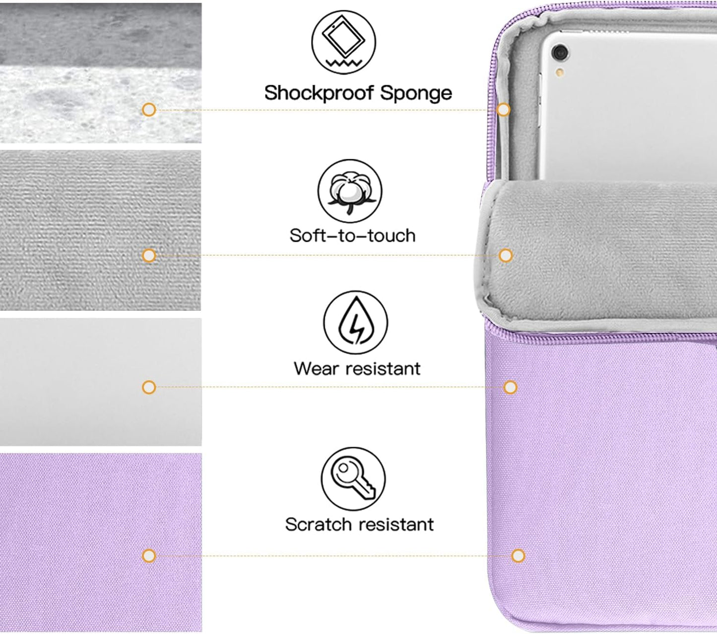 TiMOVO 9-11" Tablet Sleeve Bag for iPad 11-inch A16 2025, iPad 10.9"/10.2"| Air 11 Inch/5th/4th Gen. 10.9", Galaxy Tab A9+/A11Plus 11", Protective Bag Fit Smart Keyboard, Dusty Blue