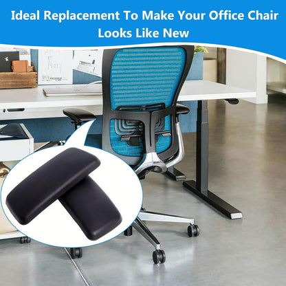 Arm Pads Caps Replacement, Chair Armrest Pads Compatible with Haworth Zody Office Chair 1 Pair (Black)