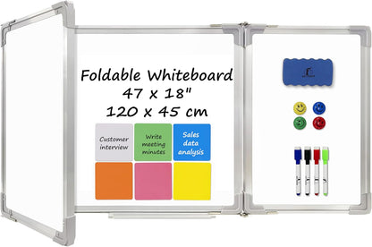 Whiteboard Set - Dry Erase Board 24 x 24 in with 1 Magnetic Eraser, 4 Dry Wipe Markers, 4 Magnets and 6 Magnetic Labels - Wall Hanging Reminder Kanban White Board for Home and Office (24x24 inch)