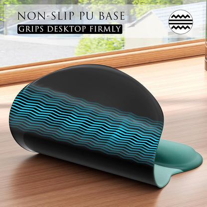 MROCO Ergonomic Mouse Pad with Gel Wrist Rest, Smooth Wrist Support Surface, Non-Slip PU Base for Pain Relief, Comfortable Mousepad for Computer, Laptop, Office & Home, 9.4 x 8.1 in, Black