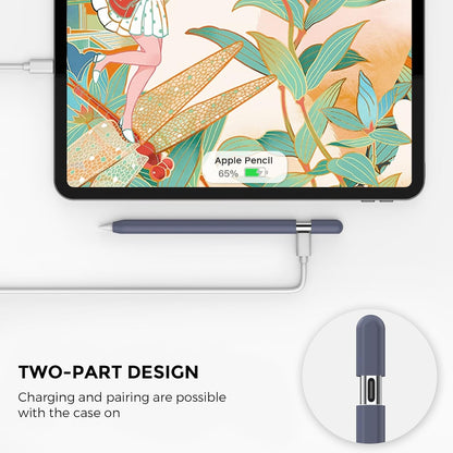 AhaStyle Silicone Case for Apple Pencil (USB-C) 2023 Ultra Thin Proteative Cover Skin Apple Pencil Sleeve Anti-Slip Grip Compatible with Apple Pencil USB C (Lavender)