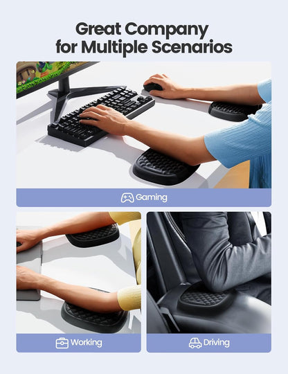 【Upgraded Larger and Thicker】Vaydeer Elbow Rest Pad 1pc, Desk Wrist Rest Memory Foam Armrest, Ergonomic Mouse Cushion Support, Wrist Pain Relief for Computer Laptop Working Typing Gaming Office Gadget