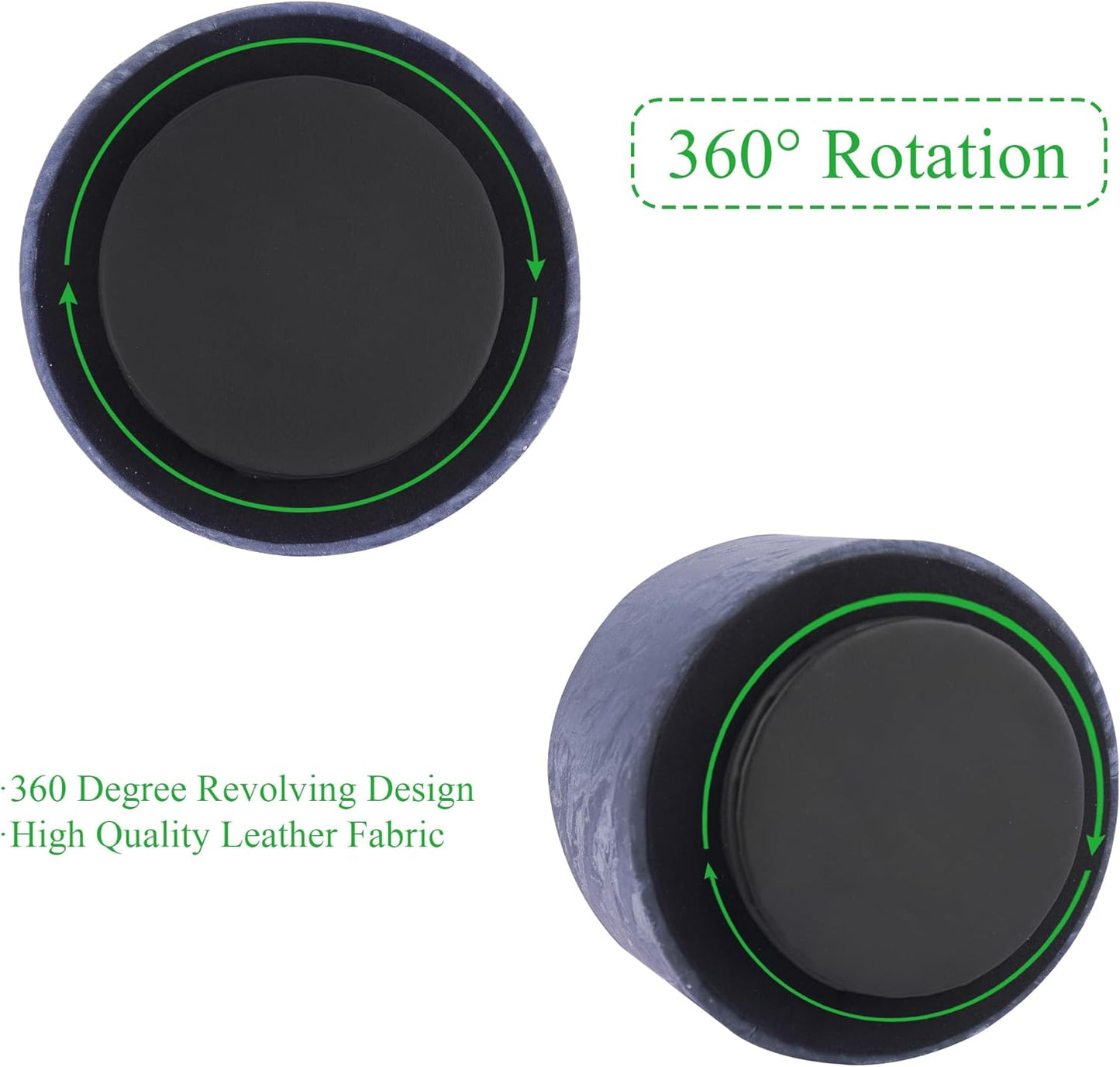 Round Leather Art Supply Organizer,Remote Control Holder,360 Degree Rotating,Multi-Functional Pencil Holder,4 Compartments Desktop Stationary Organizer(1-Fractal Flower) | Round - Colors A