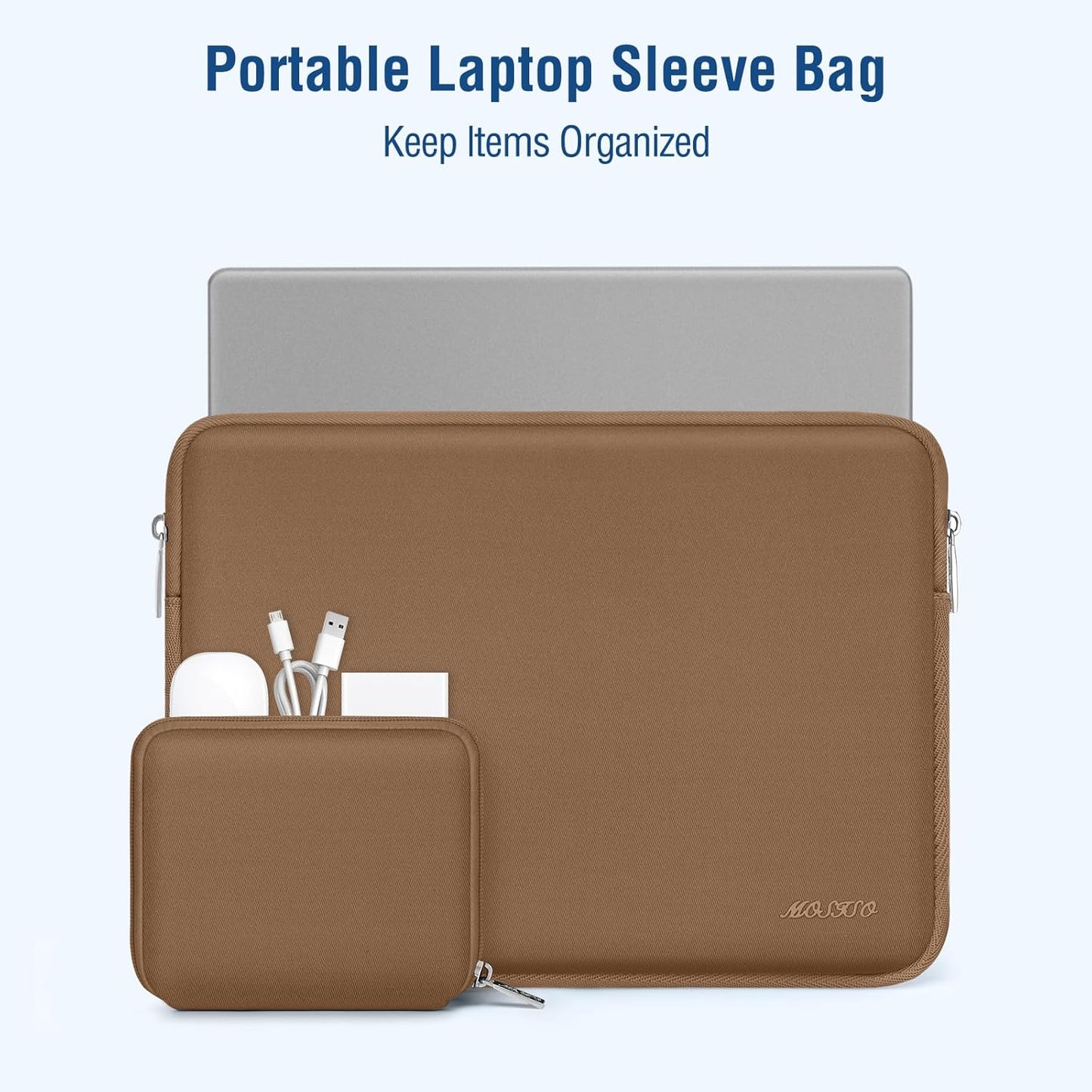 MOSISO Laptop Case 13.3 inch, 13-13.3 inch Laptop Sleeve Bag Compatible with MacBook Air/Pro 13/Pro 14 M5 M4 M3 M2 M1, HP Dell ASUS Lenovo, Neoprene Computer Sleeve Bag with Small Case, Baby Pink - Colors A