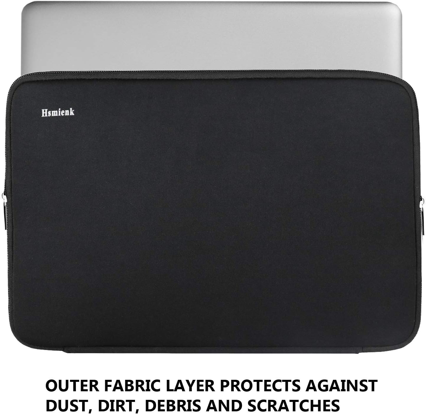 Laptop Sleeve 15.6 Inch, Durable Shockproof Protective Cover Flip Case Briefcase Carrying Computer Bag Case Compatible with 15.6 Inch HP, ASUS, Lenovo, Acer, Notebook, Computer, Black