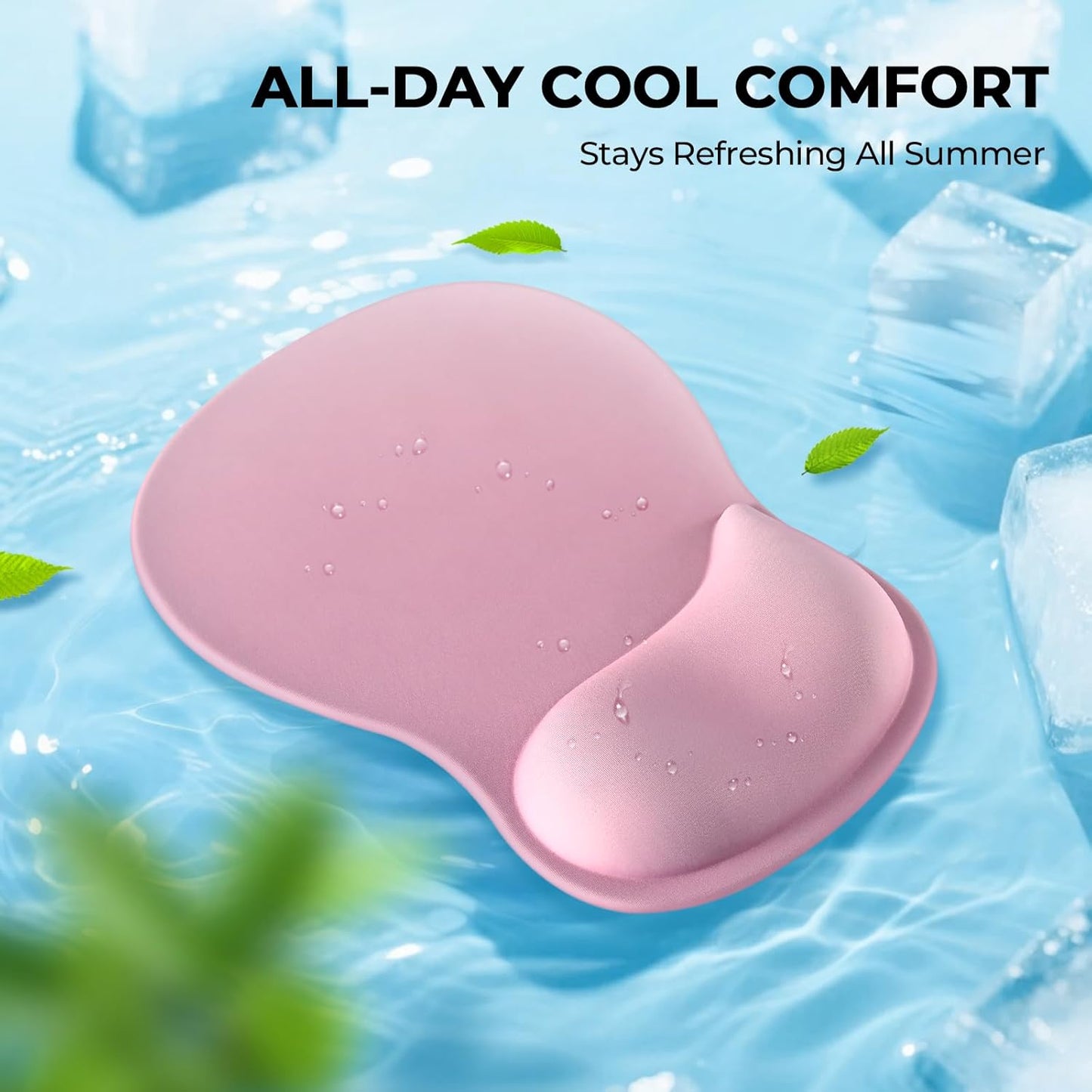 EooCoo Ergonomic Mouse Pad with Gel Wrist Rest Support, Middle Concave Design for Natural Wrist Alignment, Non-Slip Base Mousepad for Laptop, Computer, Office Desk Accessories, Carpal Tunnel Syndrome