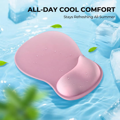 EooCoo Ergonomic Mouse Pad with Gel Wrist Rest Support, Middle Concave Design for Natural Wrist Alignment, Non-Slip Base Mousepad for Laptop, Computer, Office Desk Accessories, Carpal Tunnel Syndrome