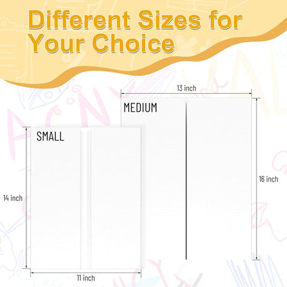 AKONEGE 3Pcs Small Trifold Poster Board, 21 x 14 inches White Tri Fold Poster Boards Corrugated Presentation Board Science Fair Display Boards for School Fun Projects, Exhibitions and Business