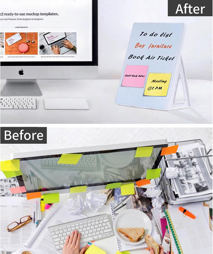 Desktop Dry Erase Board, Small Whiteboard with Stand, A5 Size 8.3 x 5.8 Inches with A Dry Erase Marker, Detachable Stand & to Do List Card (A5)