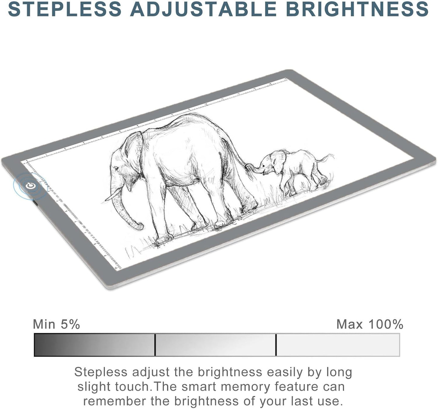 LitEnergy A3 Copy Light Board Tracing Box, Ultra-Thin Adjustable Drawing Tablet USB Power Artcraft LED Tracer Pad for Diamond Art Painting Accessories, Streaming, Sketching, Animation, Stenciling