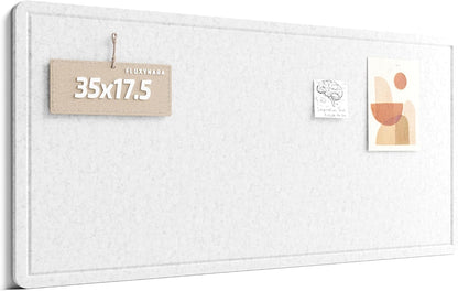 Fluxynara Bulletin Board, 23.6" x 17.5" Cork Board Alternative with 12 Safe Removable Adhesive Tabs, Foldable Felt Pin Board for Home Office, Classroom, Bedroom,Entryway for Walls—Sage