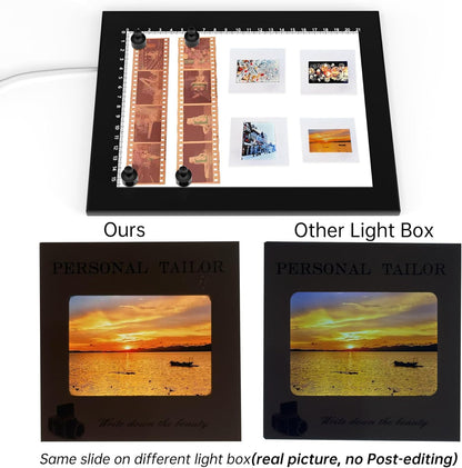 Slide Viewer Light Box 5600K 12”x8” Ultra-Thin Adjustable Brightness Backlight for Slides and Film Negative Scanning