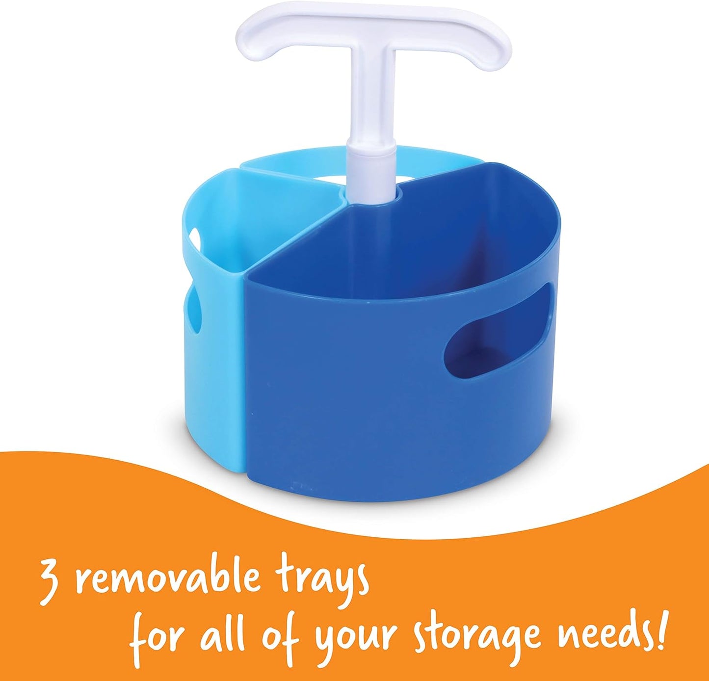 Learning Resources Create-a-Space Storage Mini Center Blue - Desk Caddy Organizer for Kids, Art Supplies Classroom Organizer, Homeschool Supply Organizers and Classroom Storage, Marker Holder