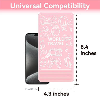 Airplane Phone Holder Mount, Travel Essentials Flexible Phone Holder, Airplane Tablet Holder for Flying, Desk, Compatible with iPhone, Smartphone, Tablet (Black Silk Screen)