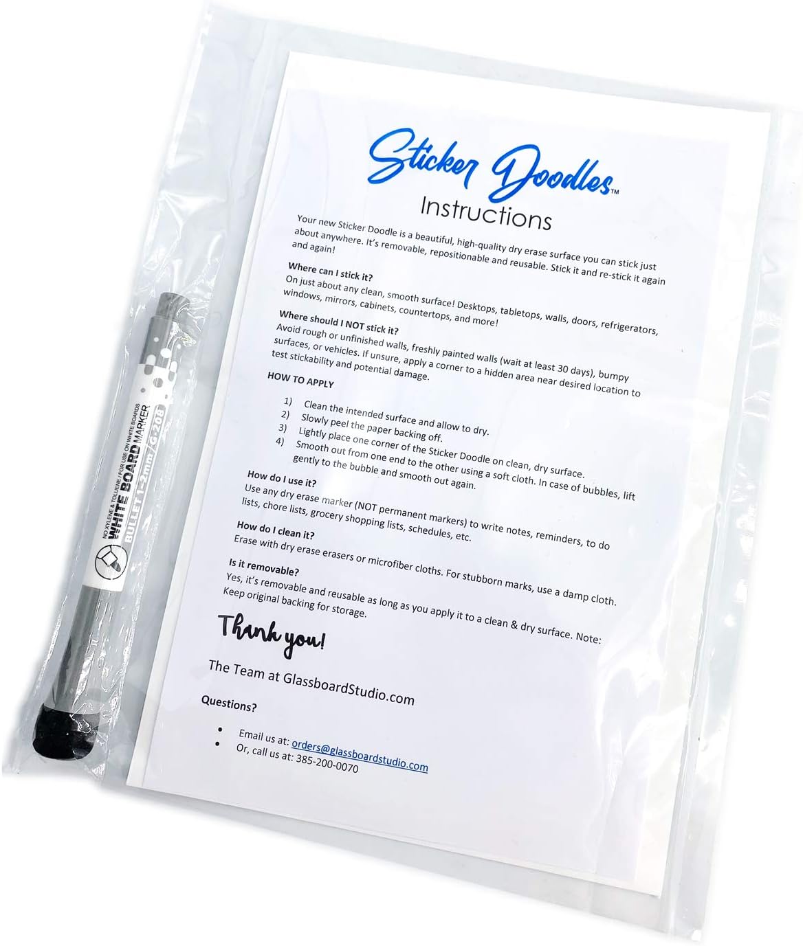 Dry Erase Whiteboard Task & Habit Tracker | Removable and Restickable Adhesive Decal | Fine-Tip Magnetic Marker Included | 9” x 12”