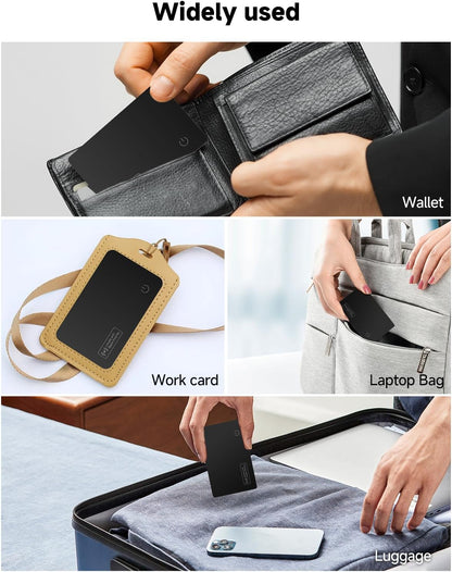 4-Pack 2026 MFi Certified Air Card Tag Tracker Wallet Tracker Card| Ultra Slim 0.07in, IP68 Waterproof | Works with Apple Find My (iOS) | for Wallets, Keys, Luggage,Bags,eirix Manufacturer