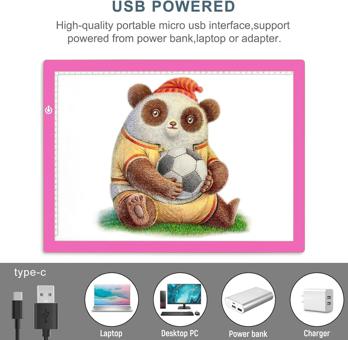 LitEnergy A3 Copy Light Board Tracing Box, Ultra-Thin Adjustable Drawing Tablet USB Power Artcraft LED Tracer Pad for Diamond Art Painting Accessories, Streaming, Sketching, Animation, Stenciling
