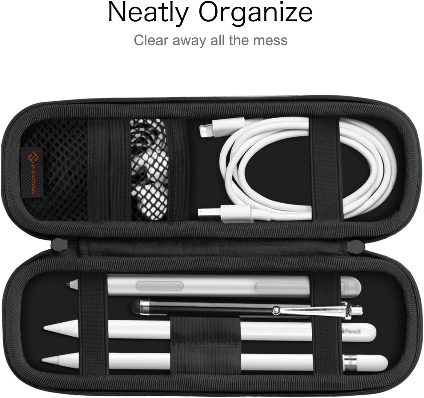 Fintie Holder Case for Apple Pencil Pro, Apple Pencil (USB-C / 1st / 2nd Generation), PU Leather Carrying Bag Sleeve Compatible with Pen, USB Cable, Samsung Stylus, Lilac Marble