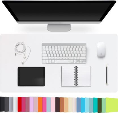Leather Desk Pad Protector,Non-Slip Desk Pad,on-Slip PU Leather Large Mouse Pad,Easy Clean Desk Protecor Mat,Writing Pad for Office Work/Home/Decor(Black, 23.6" x 13.7")