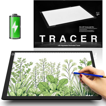ME456 A4 LED Light Box 9x12 Inch Light Pad Only 5mm Ultra-Thin USB Power Light Table for Tracing, Tattoo Transferring, Drawing, Streaming, Sketching, Animation, Stenciling, Diamond Art Painting