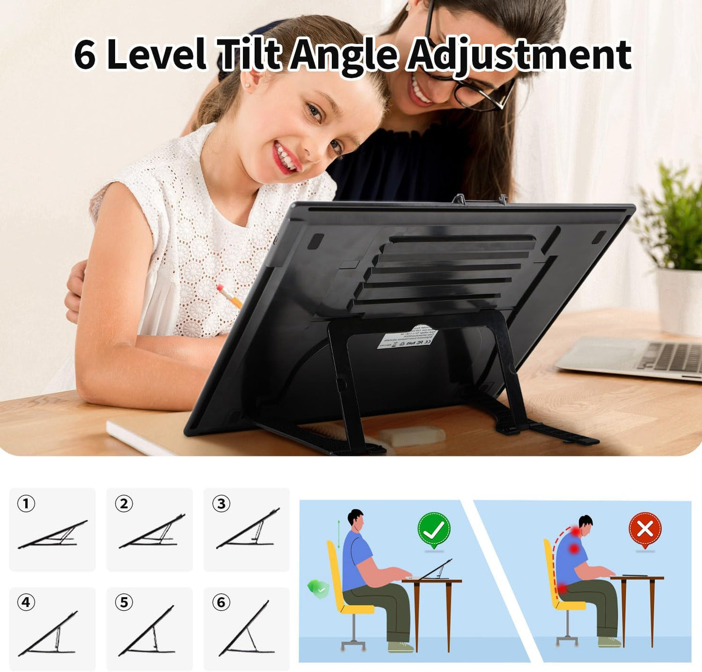 Rechargeable A4 Light Box with Padded Case,led Light pad with Built-in Stand & Clip,6 Levels of Brightness lightbox for tracing,Diamond Painting.Light Table for Artists,Drawing,Sketching,Animation