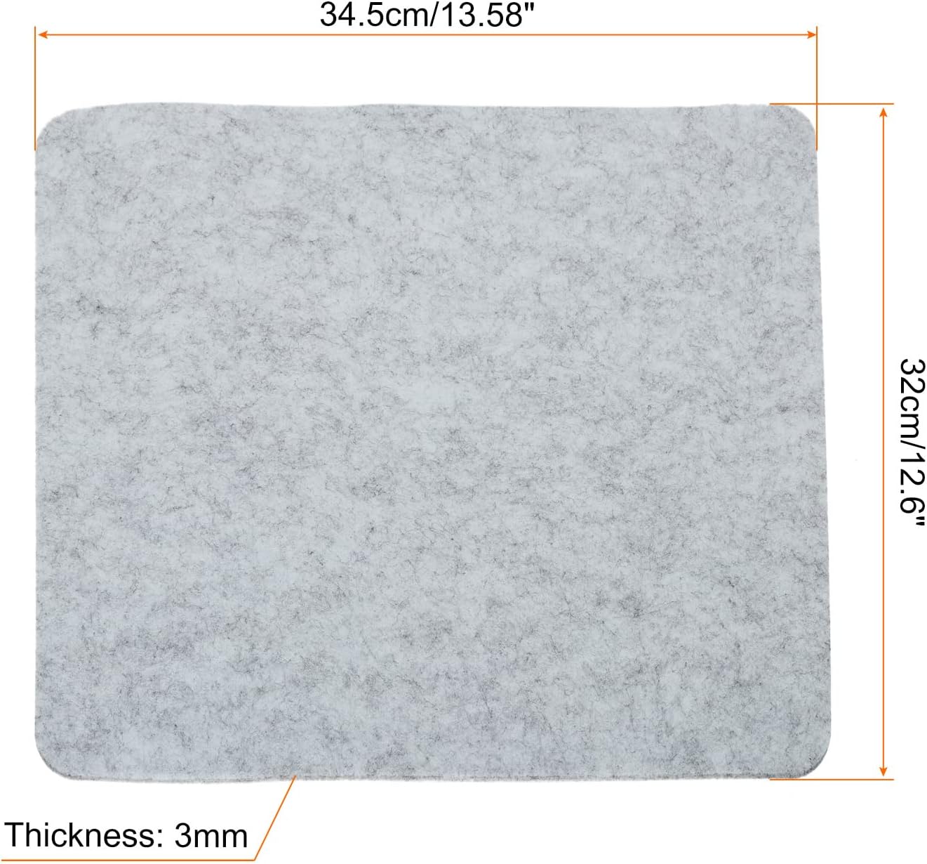 PATIKIL 9"x8" Mouse Pad, Felt Dual Side Soft Desk Pad Writing Mat for Office Home, Light Gray