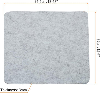 PATIKIL 9"x8" Mouse Pad, Felt Dual Side Soft Desk Pad Writing Mat for Office Home, Light Gray