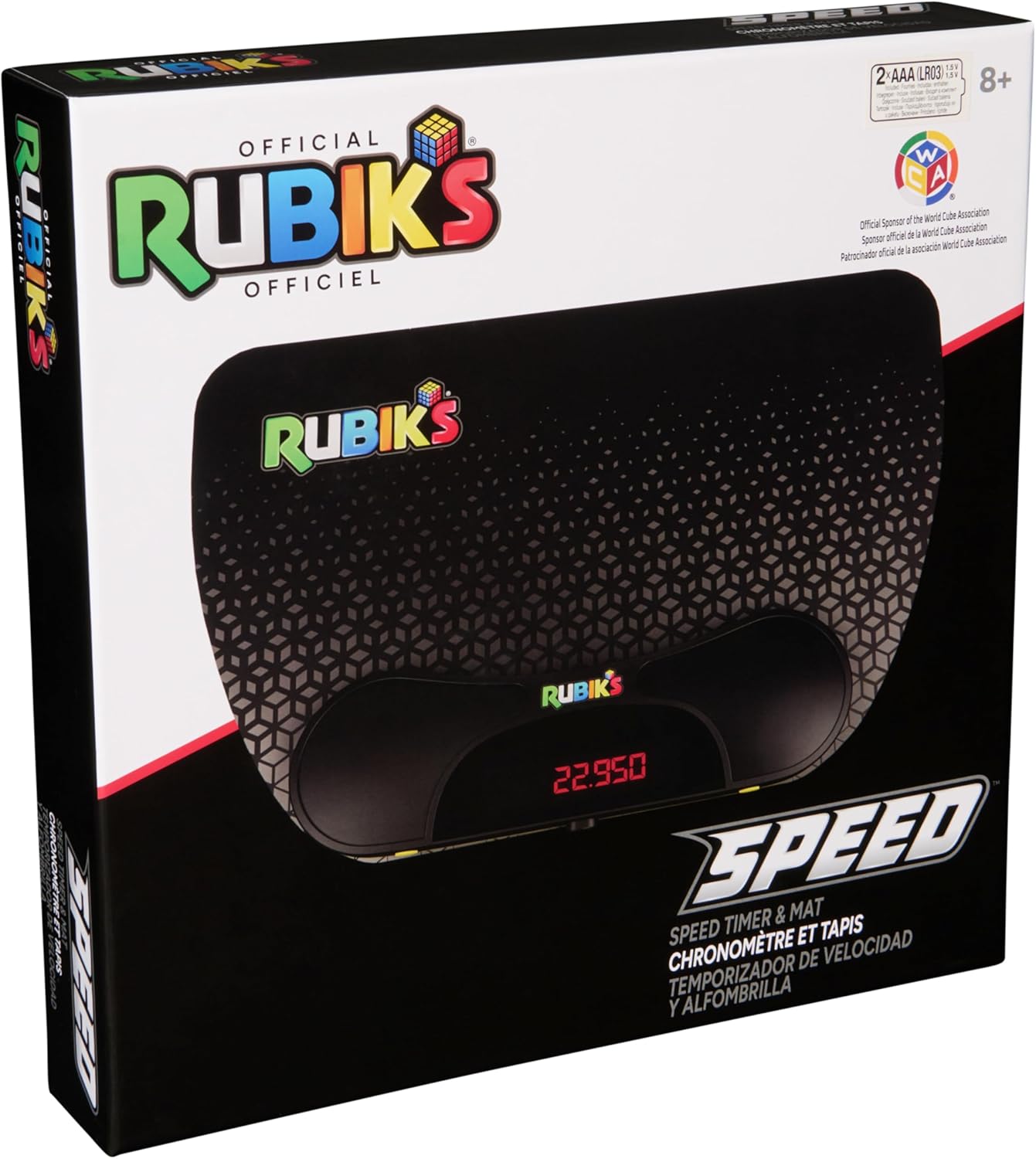 Rubik’s Cube, Timer Stand, Clear Display Device for WCA Speedcubers, Track Your Time to Solve Brain Teaser Puzzle for Adults, Problem-Solving Brain Teaser Fidget Toy for Kids, Ages 8 & Up