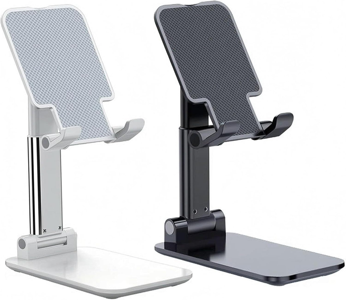 Meetuo 2 Pcs Cell Phone Stand, Adjustable Angle Height Phone Stand for Desk, Fully Foldable/Portable Phone Holder, Compatible with iPhone 17/16/15/14/13/12/Smartphones