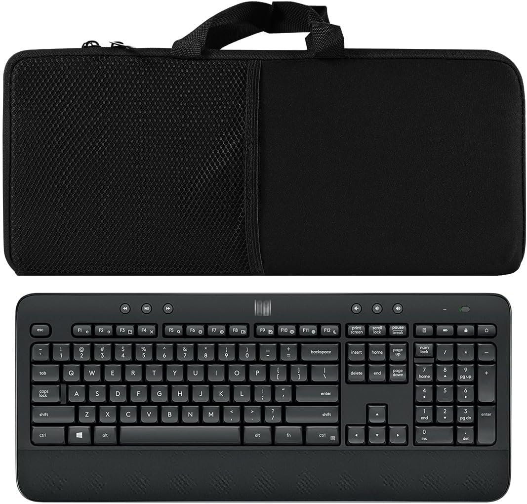 Portable Shockproof Waterproof Keyboard and Mouse Sleeve Protective Case for Logitech MK540/MK545 Advanced Wireless Keyboard & Mouse Combo; Black