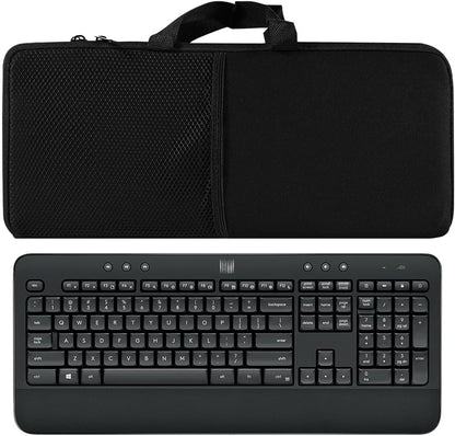 Portable Shockproof Waterproof Keyboard and Mouse Sleeve Protective Case for Logitech MK540/MK545 Advanced Wireless Keyboard & Mouse Combo; Black