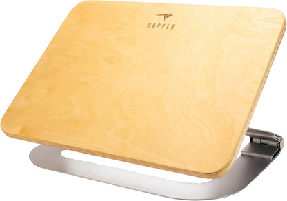 Under Desk Footrest for Active Sitting – Motion Rocking Foot Rest to Bounce & Fidget While You Work – Ergonomic Wooden Desk Foot Rest for Circulation & Focus – Hopper