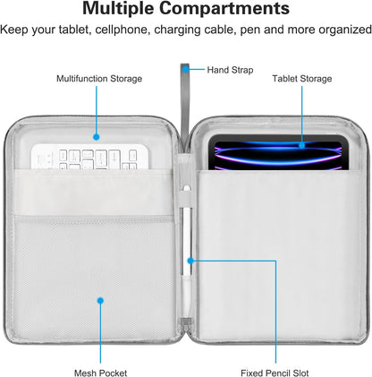DTTO 9-11 Inch Tablet Sleeve with Handle for iPad 11-inch A16 / Air 11-inch M3 M2, iPad 10th Gen 10.9", iPad 9/8/7th Gen 10.2", iPad Air 5/4th Gen 10.9", iPad Pro 11, Galaxy Tab A9+, Blue