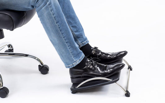 Mount-It! Tilting Footrest Under Desk | Ergonomic Office Foot Rest Adjustable | Computer Desk Foot Support | Large Platform Elevated Office Footrest with Non Slip Platform