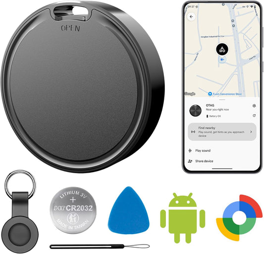 Air Tags for Android,Air Tags-4 Pack Android,Air Tracker Tags with 4 Case,2 Year Battery Life,Google Find Trackers for Google'S Find Hub App,IP65 Waterproof Luggage Air Tracker Tag for Keys