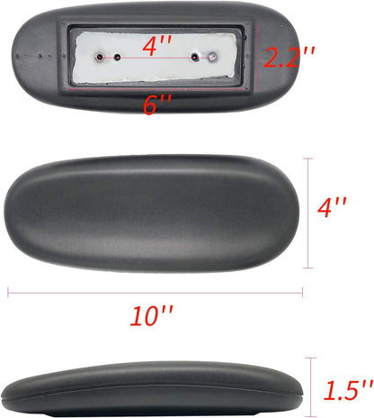 Universal Office Chair Arm Rest Replacement Pads -Ergonomic Arm Pads with 4" Mounting Hole Distance, Soft PU Surface & Durable Steel Inserts – Fits Most Office & Gaming Chairs (Set of 2)