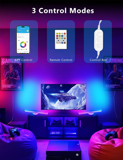 DAYBETTER Smart LED Light Bars, RGB Light Bar, 14 Inches TV Backlights with Scene and Music Modes, Smart Light Bars with Multiple Placement Options, Mood Lighting, PC Gaming Light Bar for Room Decor