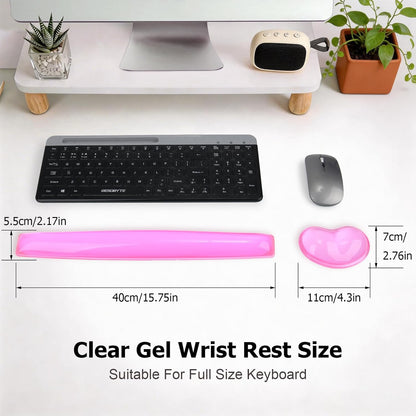Gel Keyboard & Mouse Wrist Rest Set - Keyboard Wrist Rest Pad & Mouse Support for Office Gaming Pad Computer Laptop Ergonomic Comfortable Pain Relief- Pad Set (Mouse Support Only)