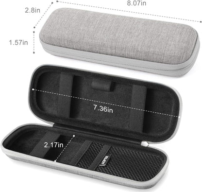 AGPTEK Case Holder for Apple Pencil, Slim PU Leather Carrying Case Pouch Cover Compatible with Apple Pen Accessories, USB Cable, Earphone,Samsung Stylus iPad Pro Pen/Pencil, Recording Pen, Gray