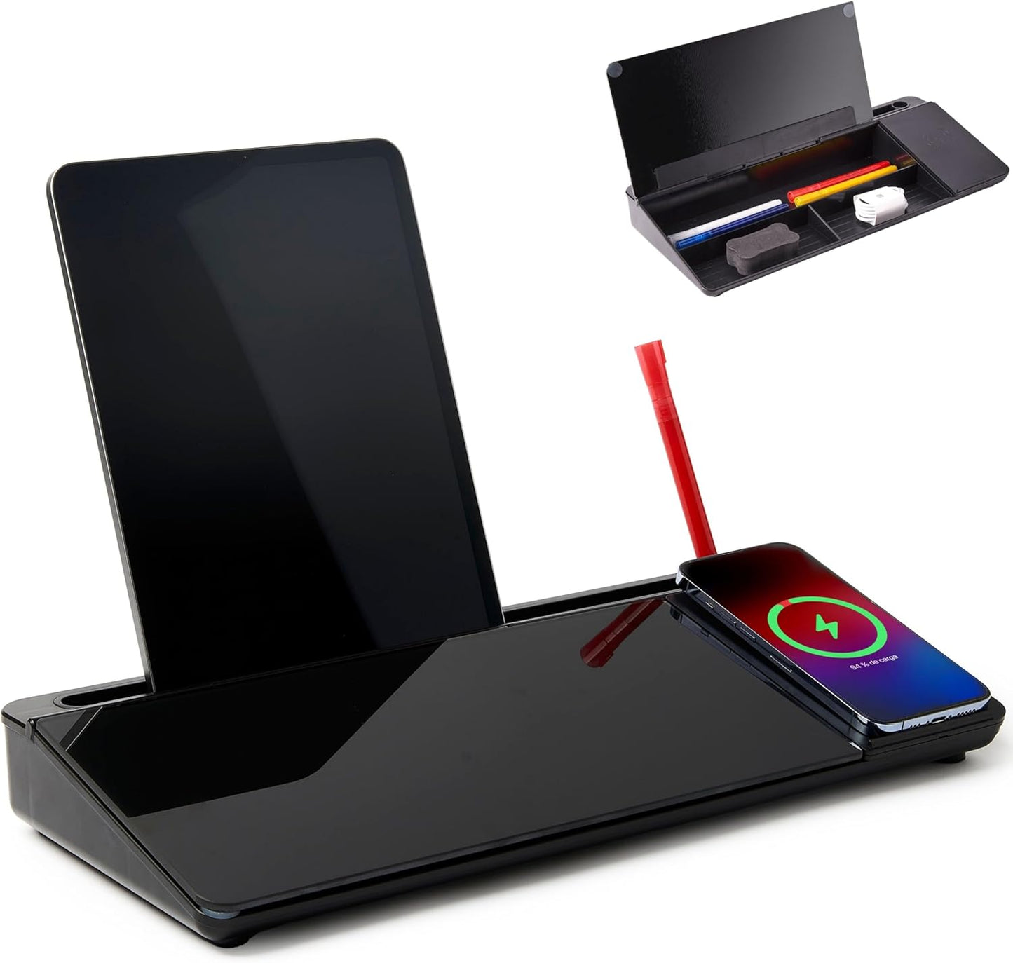 Desktop Dry Erase Board with Charger
